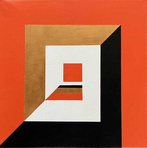 Drawn in - orange and gold Enikő Bukovinszki