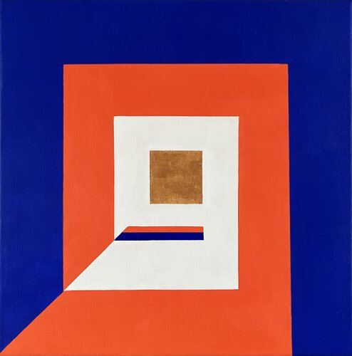 Drawn in - blue and gold Enikő Bukovinszki