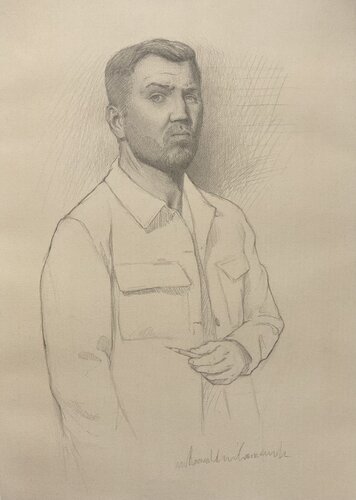 Autoportrait à 36 ans von Romuald Cormier, Zeichnungen kaufen auf Singulart