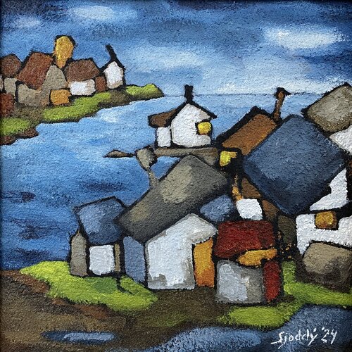 By the Blue Fjord di Sjoddy, Pittura in vendita su Singulart