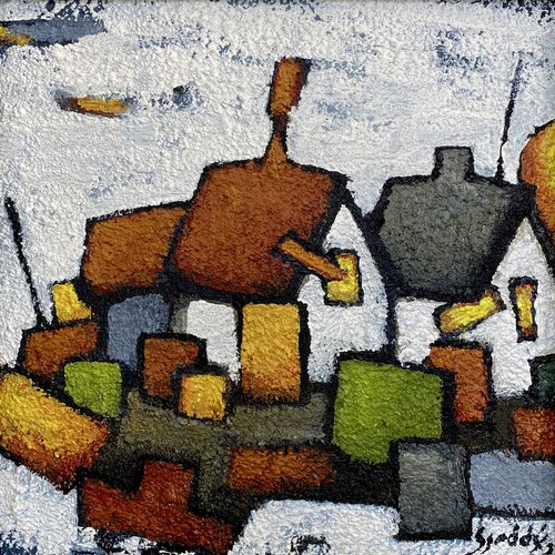 Village in Colors van Sjoddy, Schilderij te koop op Singulart