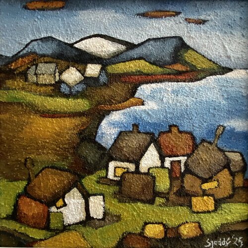 The Village by the Sea di Sjoddy, Pittura in vendita su Singulart