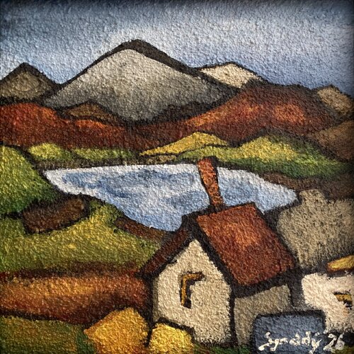 Embraced by Mountains von Sjoddy, Malerei kaufen auf Singulart