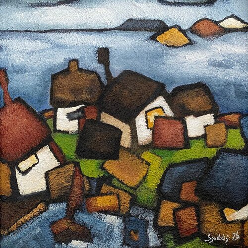Seaside Village van Sjoddy, Schilderij te koop op Singulart