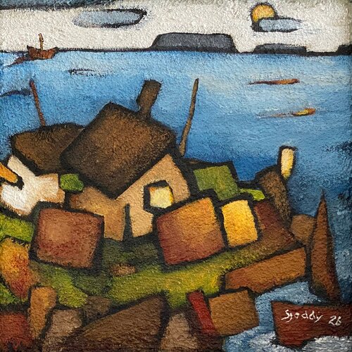 Fishing Village van Sjoddy, Schilderij te koop op Singulart