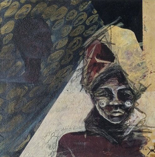 Answers Behind The Curtain' von Abi Siwan Cansdale, Malerei kaufen auf Singulart