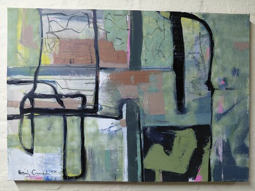 Walking In Clissold Park par Abi Siwan Cansdale, Peinture en vente sur Singulart