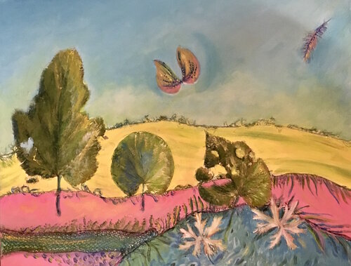 L'étang fleuri van Agnes BENNETOT, Schilderij te koop op Singulart