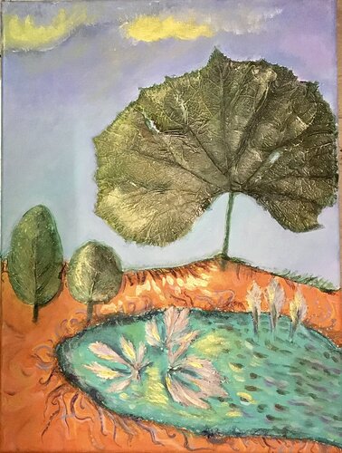 Nuages dorés van Agnes BENNETOT, Schilderij te koop op Singulart