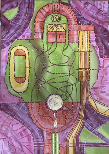 Tous les chemins-Milan van Agnes BENNETOT, Schilderij te koop op Singulart