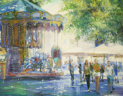 Holiday in Avignon di Akira MURATA, Pittura in vendita su Singulart