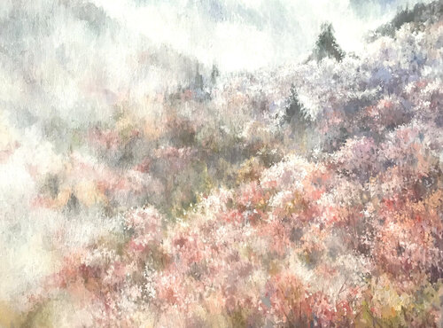 Spring haze・春霞 di Akira MURATA, Pittura in vendita su Singulart