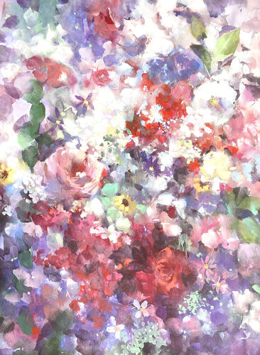 Silver-colored Universe「銀彩の宇宙」 van Akira MURATA, Schilderij te koop op Singulart