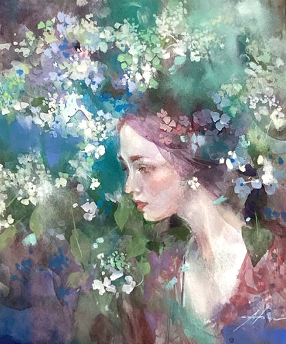 The long-awaited light of joy van Akira MURATA, Schilderij te koop op Singulart