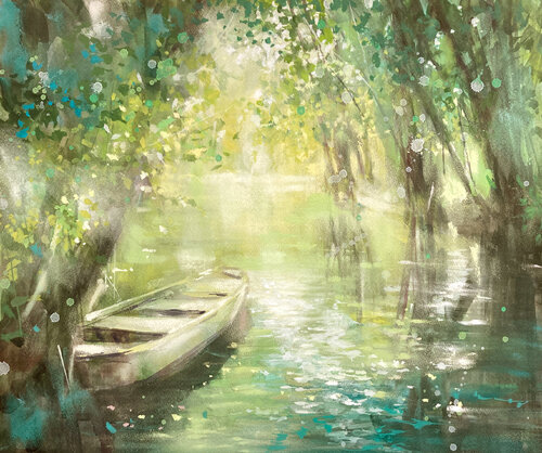 Dordogne at dawn von Akira MURATA, Malerei kaufen auf Singulart