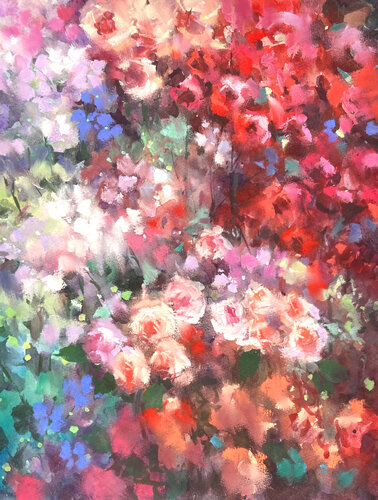 A time filled with love and brilliance di Akira MURATA, Pittura in vendita su Singulart