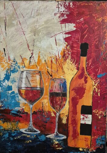 Vino Tinto by Elfie Marijanovic, 회화 for Sale on Singulart