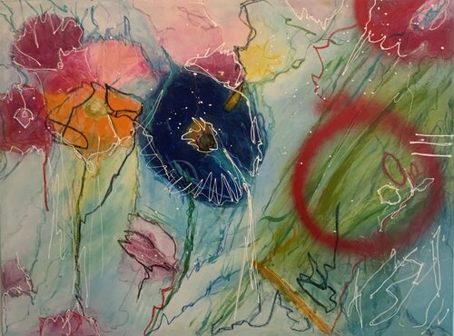 Flower Power de Elfie Marijanovic, Pintura a la venta en Singulart
