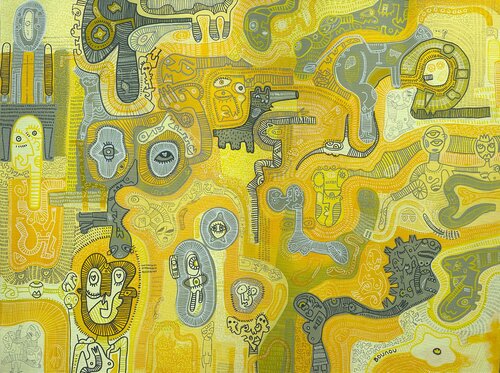 Over Easy van Sophia Bounou, Schilderij te koop op Singulart