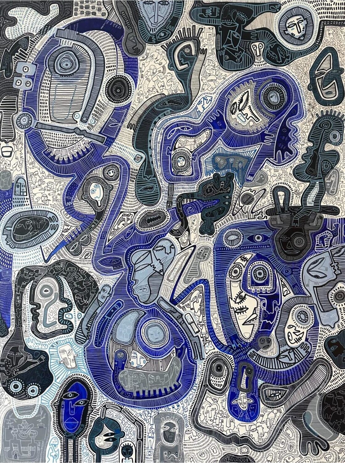 Blue World I Sophia Bounou Original painting for sale