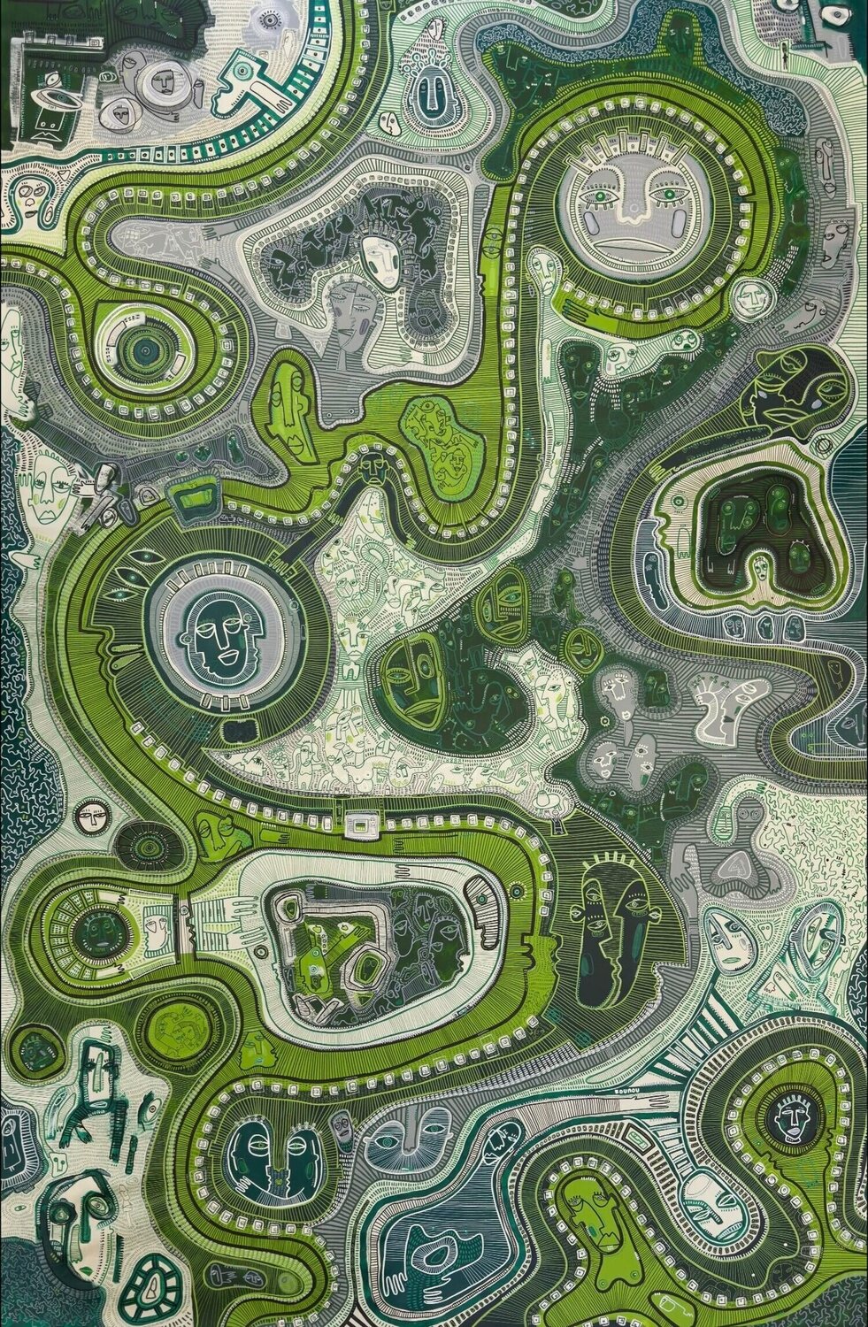 Viridarium Sophia Bounou Original painting for sale