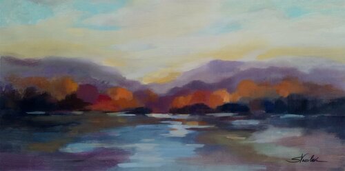 Fall Sunset van Silvia Vassileva, Schilderij te koop op Singulart