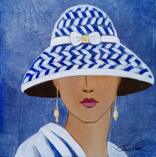 Lady with Hat II di Silvia Vassileva, Pittura in vendita su Singulart