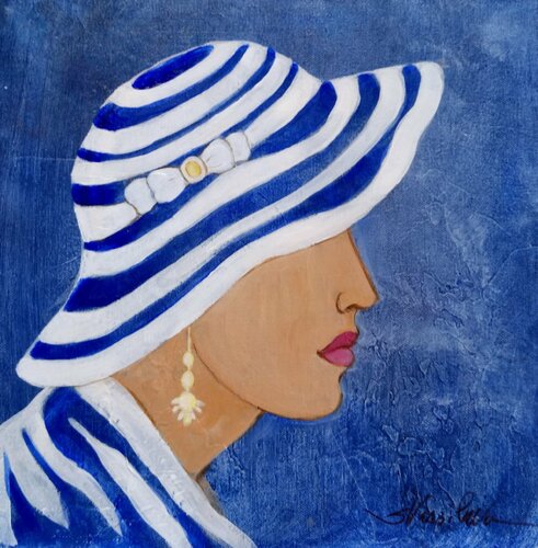 Lady with Hat I van Silvia Vassileva, Schilderij te koop op Singulart