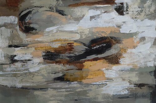 Neutral Abstract di Silvia Vassileva, Pittura in vendita su Singulart