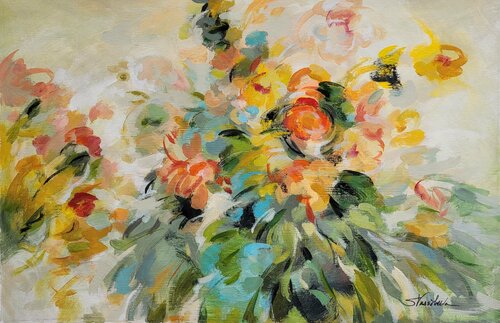 Festive Bouquet von Silvia Vassileva, Malerei kaufen auf Singulart