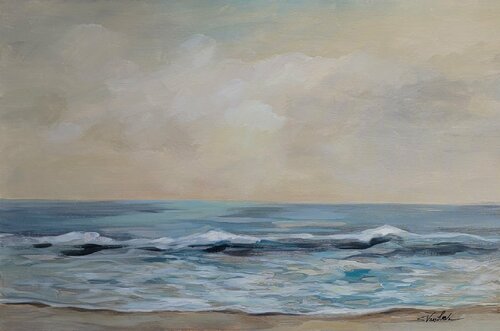 Teal Sea Waves Silvia Vassileva