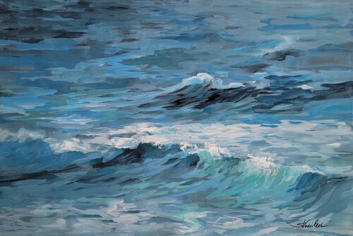 Deep Blue Sea di Silvia Vassileva, Pittura in vendita su Singulart