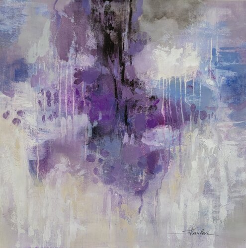 Violet Rain de Silvia Vassileva, Pintura a la venta en Singulart