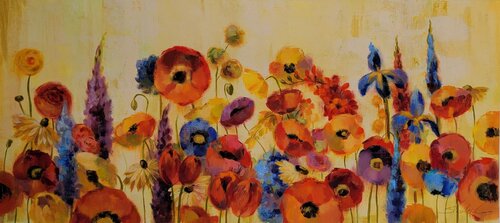 Joyful Garden Hues von Silvia Vassileva, Malerei kaufen auf Singulart