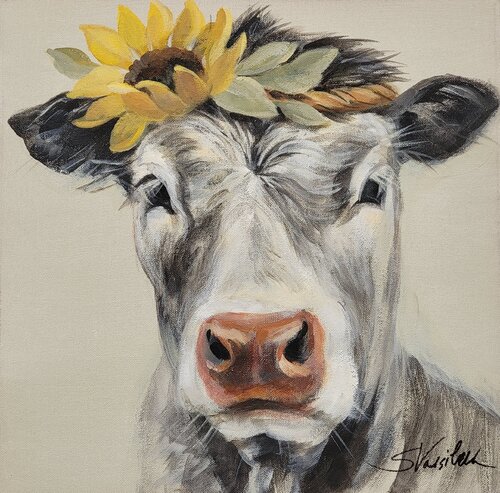 Pretty Cow di Silvia Vassileva, Pittura in vendita su Singulart