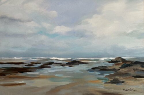 Morning Beach van Silvia Vassileva, Schilderij te koop op Singulart