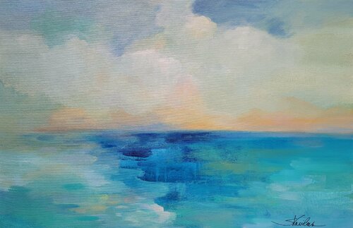 Aquarelle Sea von Silvia Vassileva, Malerei kaufen auf Singulart