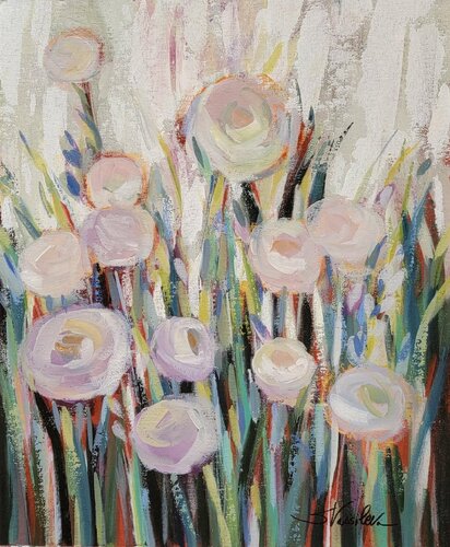 Sprinkled White Flowers II von Silvia Vassileva, Malerei kaufen auf Singulart