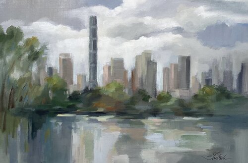 Central Park - Early Sping von Silvia Vassileva, Malerei kaufen auf Singulart