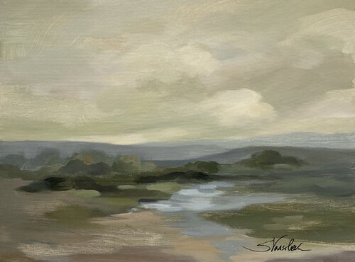 Muted Green Landscape Silvia Vassileva