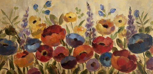 Rainbow of Flowers di Silvia Vassileva, Pittura in vendita su Singulart