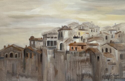 Italy - Old Town by Silvia Vassileva, 회화 for Sale on Singulart