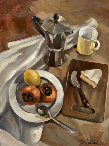 Kitchen Still Life von Silvia Vassileva, Malerei kaufen auf Singulart