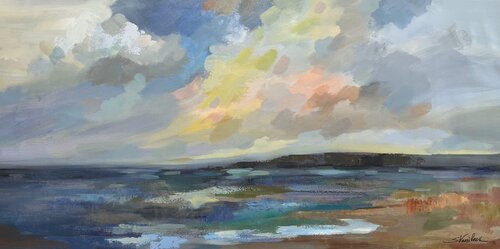 Ocean Beach Sunset von Silvia Vassileva, Malerei kaufen auf Singulart