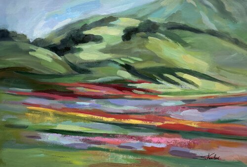 Emerald Mountain by Silvia Vassileva, Painting for Sale on Singulart
