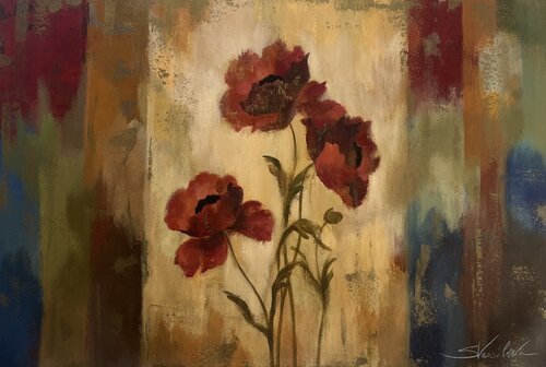 Poppies Tapestry by Silvia Vassileva, Painting for Sale on Singulart