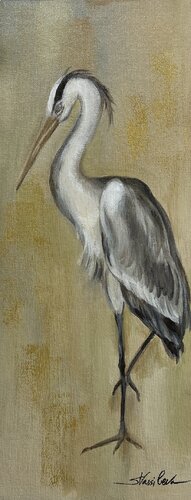 Vintage Heron II by Silvia Vassileva, Painting for Sale on Singulart