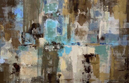 Variations - Blue van Silvia Vassileva, Schilderij te koop op Singulart