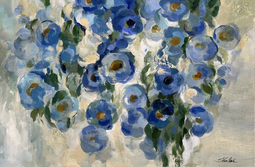 Blue Garden di Silvia Vassileva, Pittura in vendita su Singulart