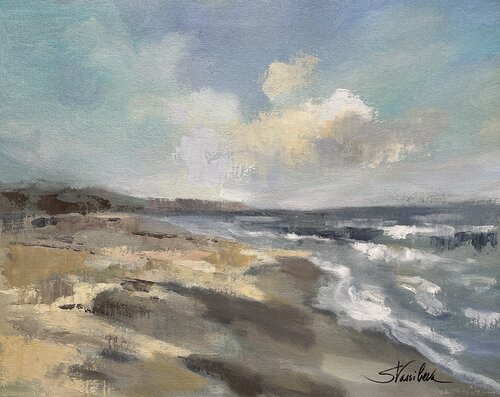 Morning Beach von Silvia Vassileva, Malerei kaufen auf Singulart